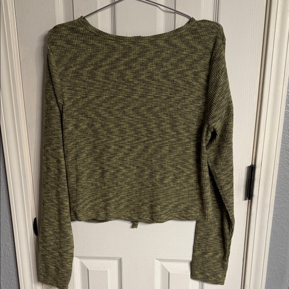 Wild Fable xxl Olive Green Ruched Long Sleeve Top very soft - Picture 4 of 5